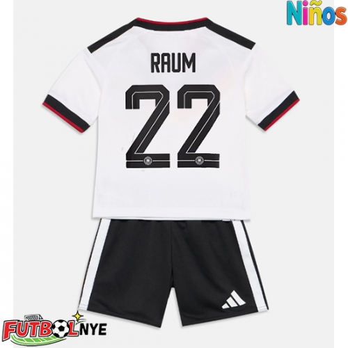 Camiseta Alemania David Raum #22 Primera Equipación para niños Mundial 2026 manga corta (+ pantalones cortos)